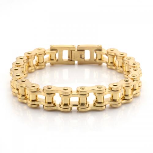 18K Gold tone biker chain motorcycle men bracelets 18K Gold tone biker chain motorcycle men bracelets