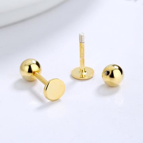 925 silver round disc simple stud earring for kids 925 silver round disc simple stud earring for kids