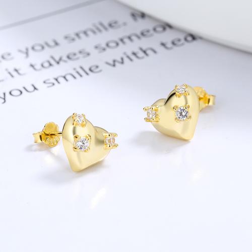 Puffy heart cz studs earring Puffy heart cz studs earring